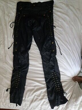 Vide Boula Women Black Lace-Up Pants